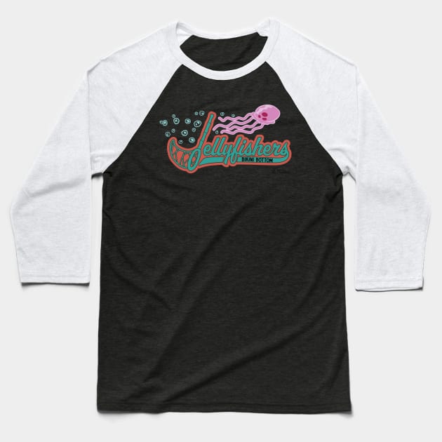 Bikini Bottom Jellyfishers Baseball T-Shirt by LePossum